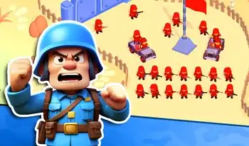 Little Commander: Red Vs Blue - free online strategy game on Uisnwdx